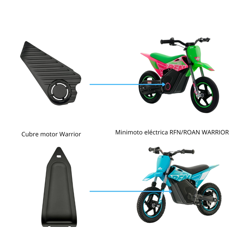 Plástico cubre motor y batería Warrior